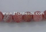 CAG7490 15.5 inches 12mm round frosted agate beads wholesale