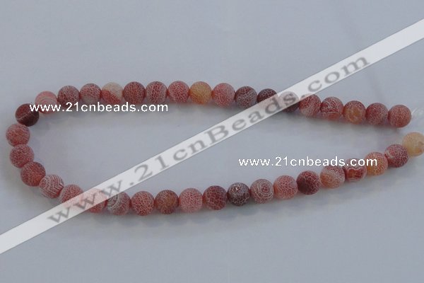 CAG7490 15.5 inches 12mm round frosted agate beads wholesale