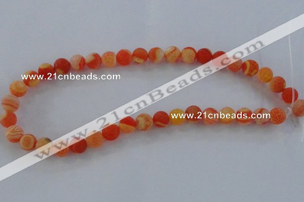 CAG7495 15.5 inches 6mm round frosted agate beads wholesale