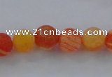 CAG7496 15.5 inches 8mm round frosted agate beads wholesale