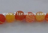 CAG7498 15.5 inches 12mm round frosted agate beads wholesale