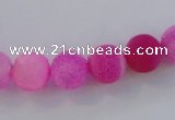 CAG7502 15.5 inches 4mm round frosted agate beads wholesale