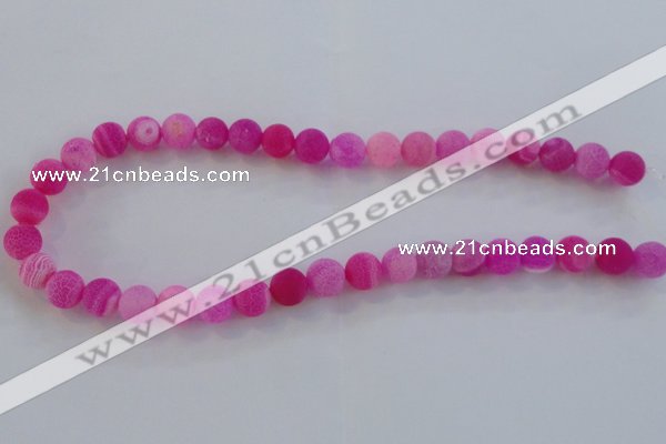 CAG7502 15.5 inches 4mm round frosted agate beads wholesale