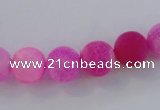 CAG7505 15.5 inches 10mm round frosted agate beads wholesale