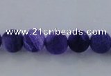 CAG7511 15.5 inches 6mm round frosted agate beads wholesale