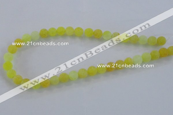 CAG7518 15.5 inches 4mm round frosted agate beads wholesale