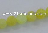 CAG7524 15.5 inches 16mm round frosted agate beads wholesale