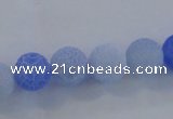 CAG7526 15.5 inches 4mm round frosted agate beads wholesale