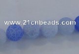 CAG7528 15.5 inches 8mm round frosted agate beads wholesale