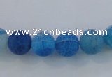 CAG7534 15.5 inches 4mm round frosted agate beads wholesale