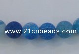 CAG7535 15.5 inches 6mm round frosted agate beads wholesale