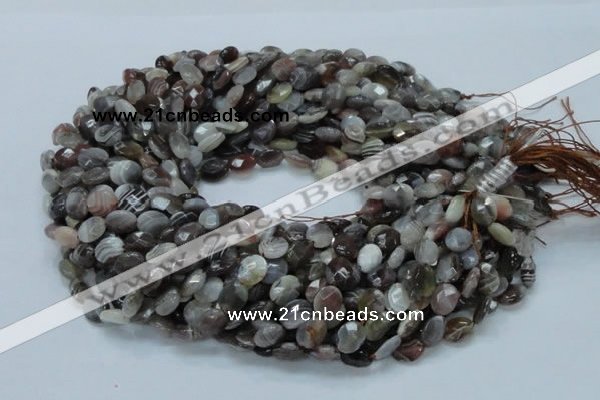 CAG754 15.5 inches 8*10mm faceted oval botswana agate beads