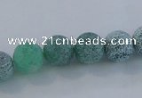 CAG7542 15.5 inches 4mm round frosted agate beads wholesale