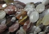 CAG755 15.5 inches 10*12mm faceted oval botswana agate beads