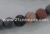 CAG7550 15.5 inches 4mm round frosted agate beads wholesale