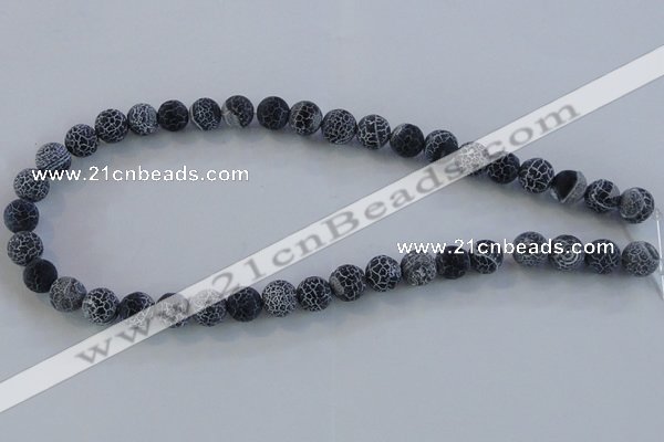 CAG7559 15.5 inches 6mm round frosted agate beads wholesale