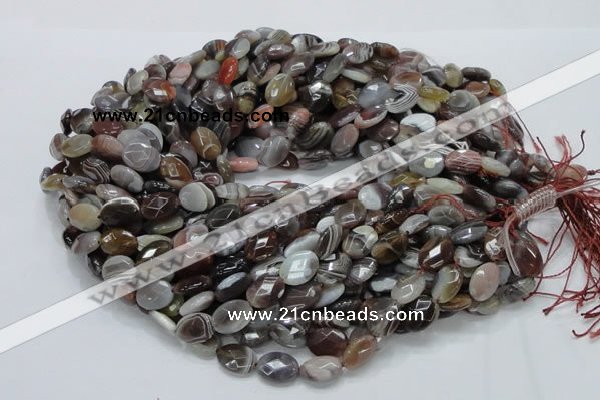 CAG756 15.5 inches 10*14mm faceted oval botswana agate beads