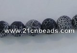 CAG7560 15.5 inches 8mm round frosted agate beads wholesale