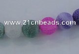 CAG7566 15.5 inches 4mm round frosted agate beads wholesale