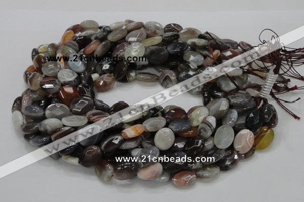 CAG757 15.5 inches 12*16mm faceted oval botswana agate beads