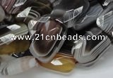 CAG760 15.5 inches 14*18mm faceted rectangle botswana agate beads