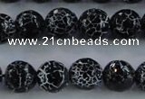 CAG7603 15.5 inches 10mm faceted round frosted agate beads wholesale