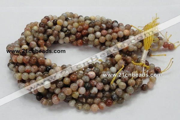 CAG763 15.5 inches 8mm round yellow agate gemstone beads wholesale