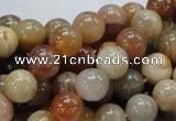 CAG764 15.5 inches 10mm round yellow agate gemstone beads wholesale