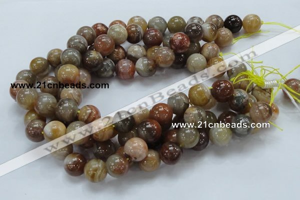 CAG767 15.5 inches 16mm round yellow agate gemstone beads wholesale