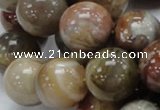 CAG768 15.5 inches 18mm round yellow agate gemstone beads wholesale