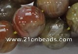 CAG769 15.5 inches 20mm round yellow agate gemstone beads wholesale