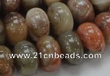 CAG771 15.5 inches 12*18mm rondelle yellow agate gemstone beads