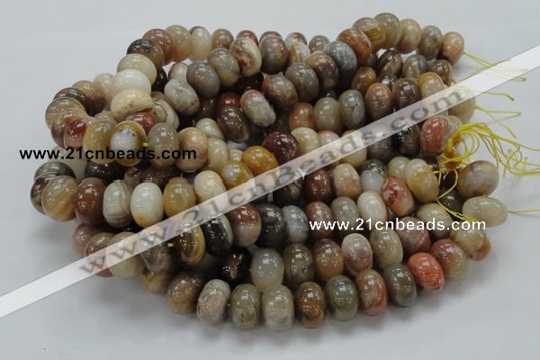 CAG771 15.5 inches 12*18mm rondelle yellow agate gemstone beads