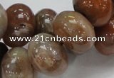 CAG772 15.5 inches 14*20mm rondelle yellow agate gemstone beads