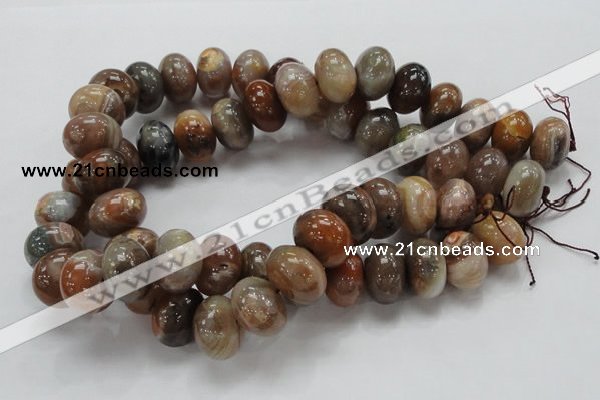 CAG772 15.5 inches 14*20mm rondelle yellow agate gemstone beads