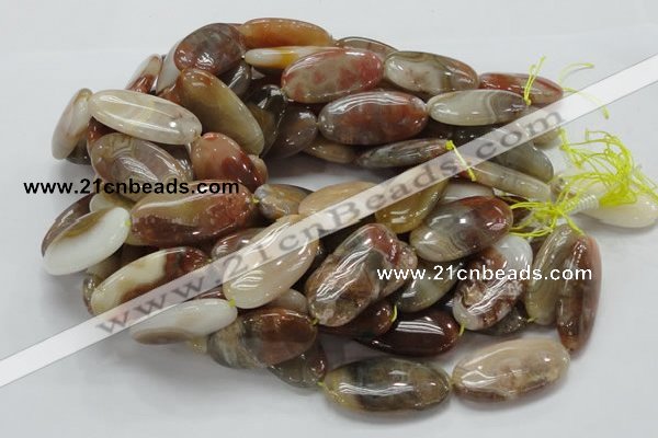 CAG783 15.5 inches 20*40mm oval yellow agate gemstone beads