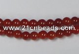 CAG7855 15.5 inches 3mm round red agate beads wholesale