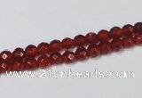 CAG7860 15.5 inches 2mm faceted round red agate beads wholesale