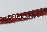 CAG7861 15.5 inches 3mm faceted round red agate beads wholesale