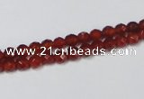 CAG7862 15.5 inches 5mm faceted round red agate beads wholesale