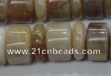 CAG787 15.5 inches 6*18mm & 12*18mm rondelle yellow agate beads