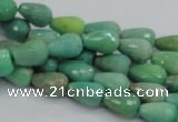 CAG7876 15.5 inches 8*10mm faceted teardrop grass agate beads