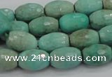 CAG7883 15.5 inches 12*16mm faceted rice grass agate beads