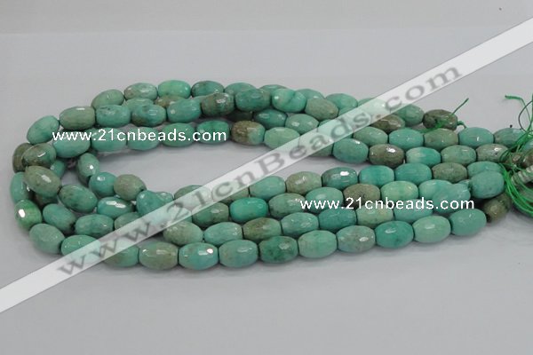 CAG7883 15.5 inches 12*16mm faceted rice grass agate beads