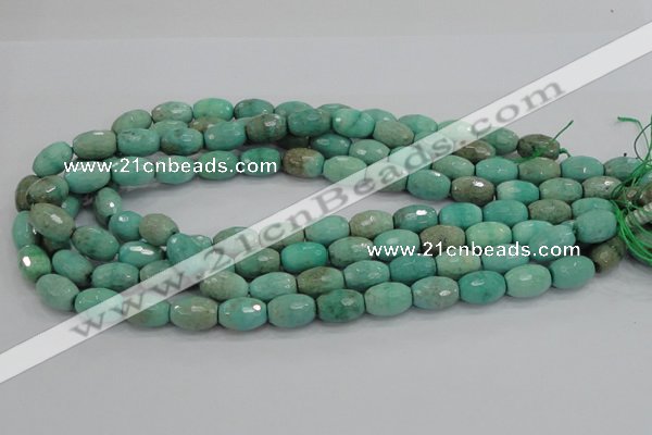 CAG7883 15.5 inches 12*16mm faceted rice grass agate beads