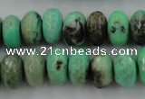 CAG7888 15.5 inches 10*14mm faceted rondelle grass agate beads