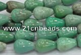 CAG7897 15.5 inches 10*14mm teardrop grass agate beads wholesale