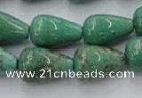 CAG7898 15.5 inches 12*16mm teardrop grass agate beads wholesale