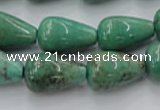 CAG7899 15.5 inches 13*18mm teardrop grass agate beads wholesale