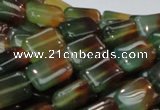 CAG790 15.5 inches 10*14mm rectangle rainbow agate gemstone beads